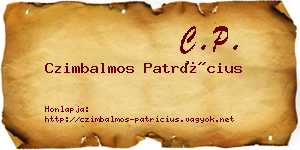 Czimbalmos Patrícius névjegykártya